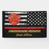 Afstuderen brandweerman | Brandweerpartij Spandoek (Horizontaal)