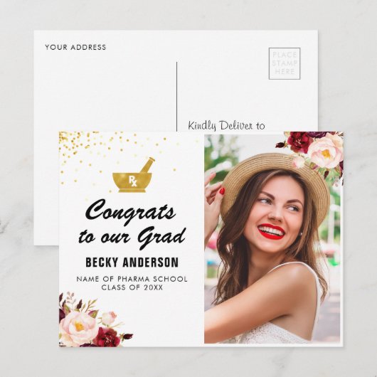 afstuderen Briefkaart (Voorkant / Achterkant)