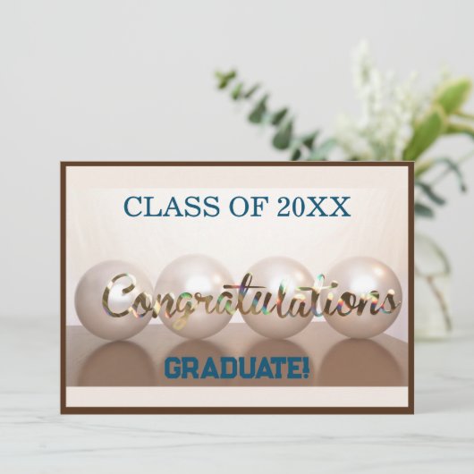 Afstuderen Bruin Gefeliciteerd met het Afstuderen  Kaart (Staand voorkant)