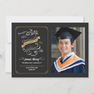 Afstuderen Celebration Photo Invitation Kaart