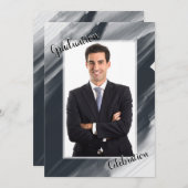 Afstuderen Celebration Photo Invitation Kaart (Voorkant / Achterkant)