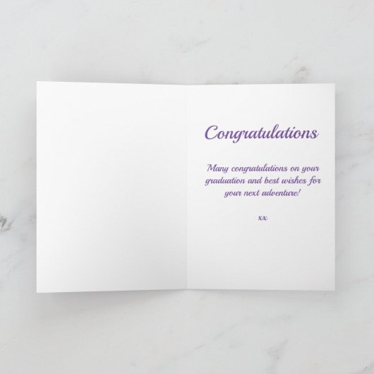 Afstuderen Celebration Pink Kaart (Binnen)