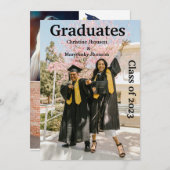 Afstuderen ceremonie 3 foto's Afstuderen Aankondiging (Voorkant / Achterkant)