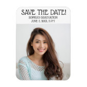 Afstuderen Ceremony Save the Date Square Photo Magneet (Verticaal)