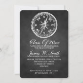 Afstuderen Chalkboard  Compass Black Kaart (Voorkant)