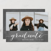 Afstuderen Chalkboard fotocollage | AFSTUDEREN Kaart (Voorkant / Achterkant)