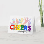 Afstuderen Cheers en Applaus LGBT Rainbow Theme Kaart (Voorkant)