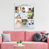 Afstuderen Citaat 8 Foto Collage Monogrammed Gray Canvas Afdruk (Insitu (Woonkamer))