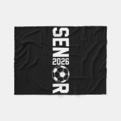 Afstuderen CL van 2026 Senior Soccer Player Gradua Fleece Deken (Voorkant (Horizontaal))