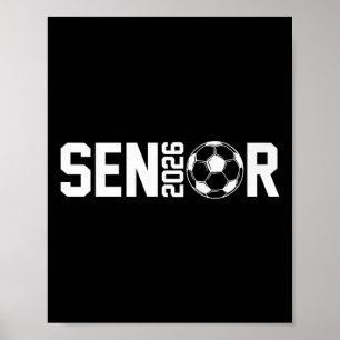 Afstuderen CL van 2026 Senior Soccer Player Gradua Poster