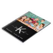 Afstuderen class 2025 foto zwart wit monogram notitieboek (Linkerzijde)