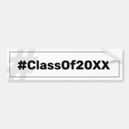 Afstuderen Class Hashtag-Bumpersticker Bumpersticker