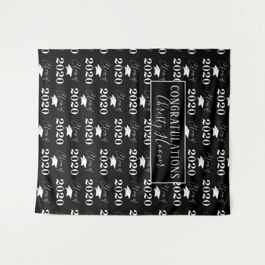 Afstuderen CLASS OF 2020 Script Photo Prop Wandkleed (Voorkant (horizontaal))