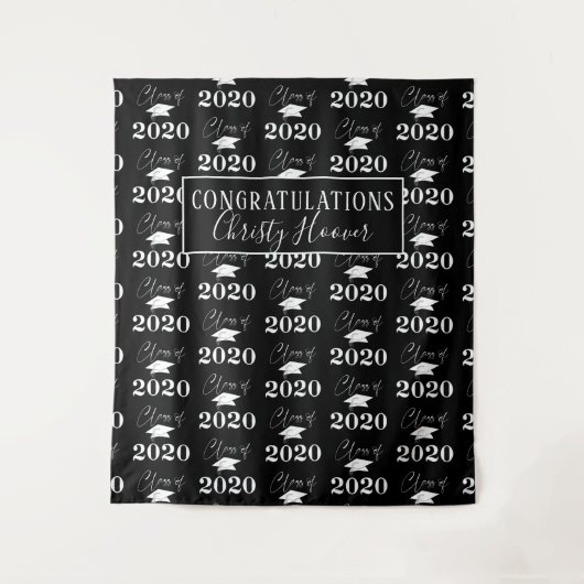 Afstuderen CLASS OF 2020 Script Photo Prop Wandkleed (Voorkant)