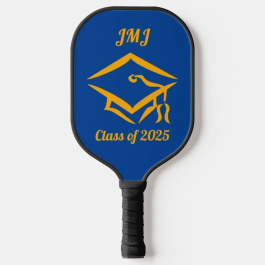 Afstuderen Class of 2025 BLUGLD Custom Year Name Pickleball Paddle (Voorkant)