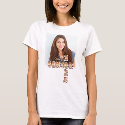 Afstuderen Class of 2025 Senior Afstuderen Foto T-shirt (Voorkant)