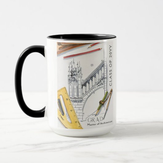Afstuderen Class of Architecture Engineer Foto Mok (Links)