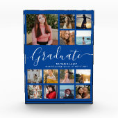 Afstuderen Collage Afstuderen Blauw fotoblok (Voorkant)