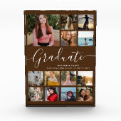 Afstuderen Collage Afstuderen bruin fotoblok (Voorkant)