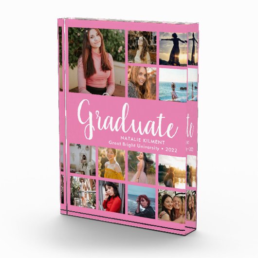 Afstuderen Collage Afstuderen Roze fotoblok (Rechts)