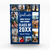 Afstuderen Collage Blue Afstuderen Photo Block Fotoblokken (Voorkant)