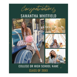 Afstuderen Collage Groen Afstudeerder 2024 Foto Afdruk