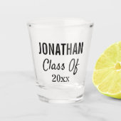 Afstuderen College Afstuderen Moderne Typografie Shot Glas (Voorkant)