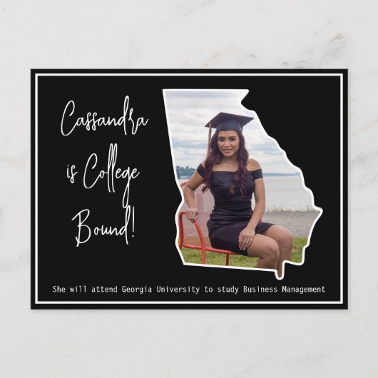 Afstuderen College gebonden Georgië Briefkaart (Voorkant)