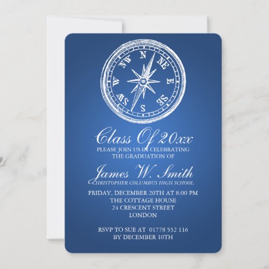 Afstuderen  Compass Blue Kaart (Voorkant)