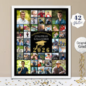Afstuderen Congrats 42 Fotocollage Zwart Goud Poster