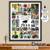 Afstuderen Congrats 42 Fotocollage Zwart Wit Poster