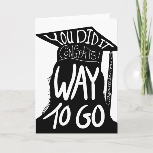 Afstuderen Congrats Bedankkaart (Voorkant)