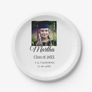 Afstuderen Congrats Naam toevoegen Foto Stad Datum Papieren Bordje