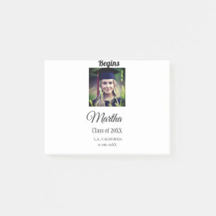 Afstuderen Congrats Naam toevoegen Foto Stad Datum Post-it® Notes