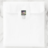 Afstuderen Congrats Naam toevoegen Foto Stad Datum Ronde Sticker (Tas)