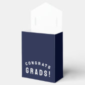 Afstuderen Congrats Navy Blue Favor Box Bedankdoosjes (Geopend)
