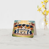 Afstuderen Congrats schattige gepersonaliseerde ka Kaart (Gele Bloem)