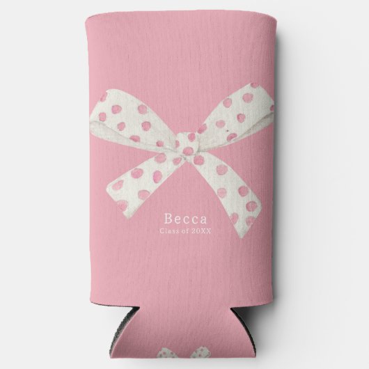 Afstuderen Coquette Wit & Roze Boog Gepersonalisee (Voorkant)