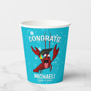 Afstuderen Crawfish Boil Lobster Cute Seafood Papieren Bekers