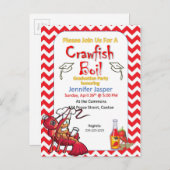 Afstuderen Crawfish Boil Party - uitnodiging (Voorkant / Achterkant)