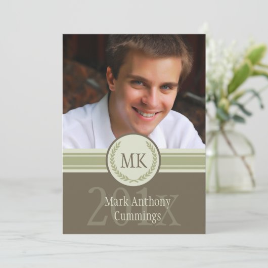 Afstuderen Crest Uitnodiging (Staand voorkant)