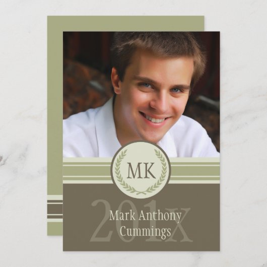 Afstuderen Crest Uitnodiging (Voorkant / Achterkant)