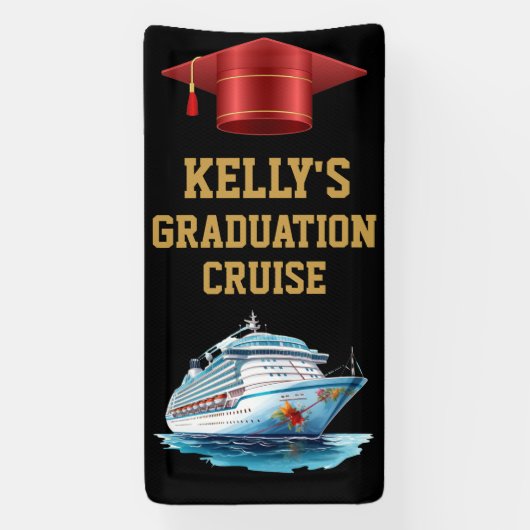 Afstuderen Cruise Cabin Door Banner (Verticaal)