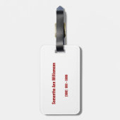 Afstuderen cruise Personalized Bagagelabel (Achterkant verticaal)