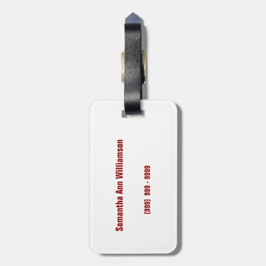 Afstuderen cruise Personalized Bagagelabel (Achterkant verticaal)