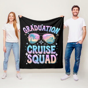 Afstuderen Cruise Squad Cruiseschip Retro Fleece Deken