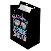 Afstuderen Cruise Squad Cruiseschip Retro Medium Cadeauzakje (Voorkant Gekanteld)