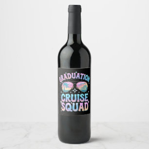 Afstuderen Cruise Squad Cruiseschip Retro Wijn Etiket