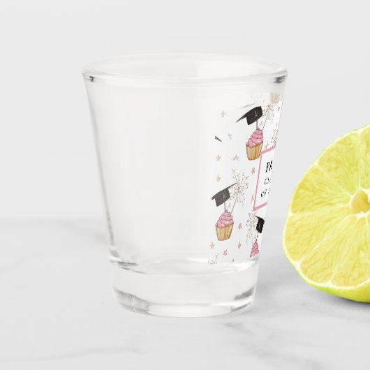 Afstuderen Cupcake - Gepersonaliseerd heet glas (Links)