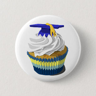Afstuderen cupcake-knop ronde button 5,7 cm